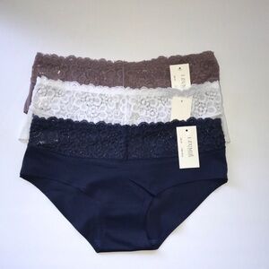 Bundle  3 pieces Lace Waistband Seamless Panties Underwear. NWT Ilys Lumie Brand